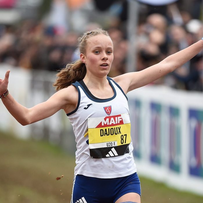 Margot Dajoux, CAA, aux Championnats de France de Cross