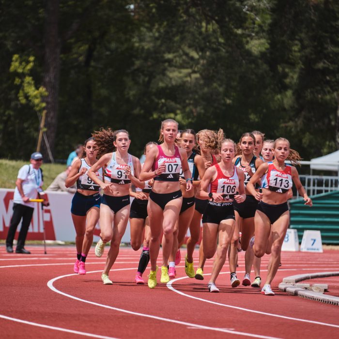 Julia Ravet lors des championnats de france espoir à fontainebleau